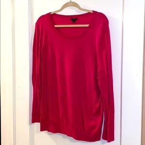 Talbots 2x Magenta Long Sleeve Cotton Sweater